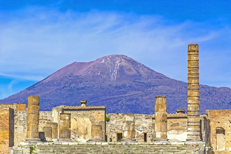 Views of Vesuvius from Pompeii